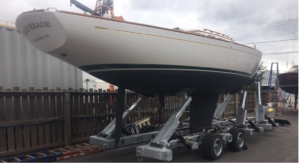 hydraulic boat yard trailers